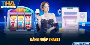 Hình ảnh đăng nhập tại THABET với giao diện website và máy slot