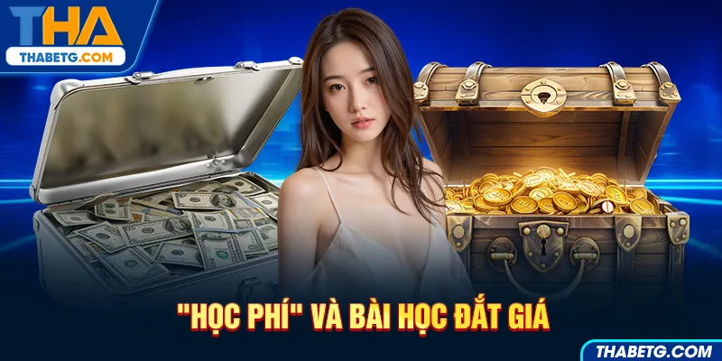 Hình ảnh học phí và bài học đắt giá tại THABET với rương vàng và tiền mặt