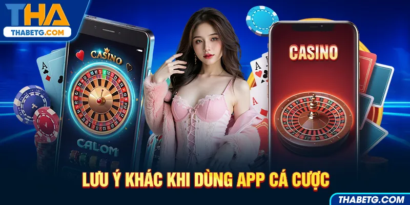 Hình ảnh lưu ý khi dùng app cá cược tại THABET với roulette và giao diện casino