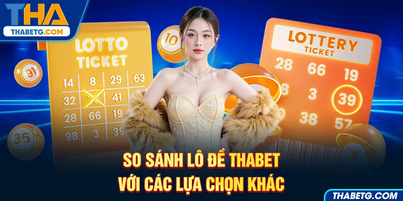 Hình ảnh sảnh lô đề THABET với vé số và các con số may mắn trên nền xanh.